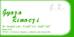 gyozo rimoczi business card